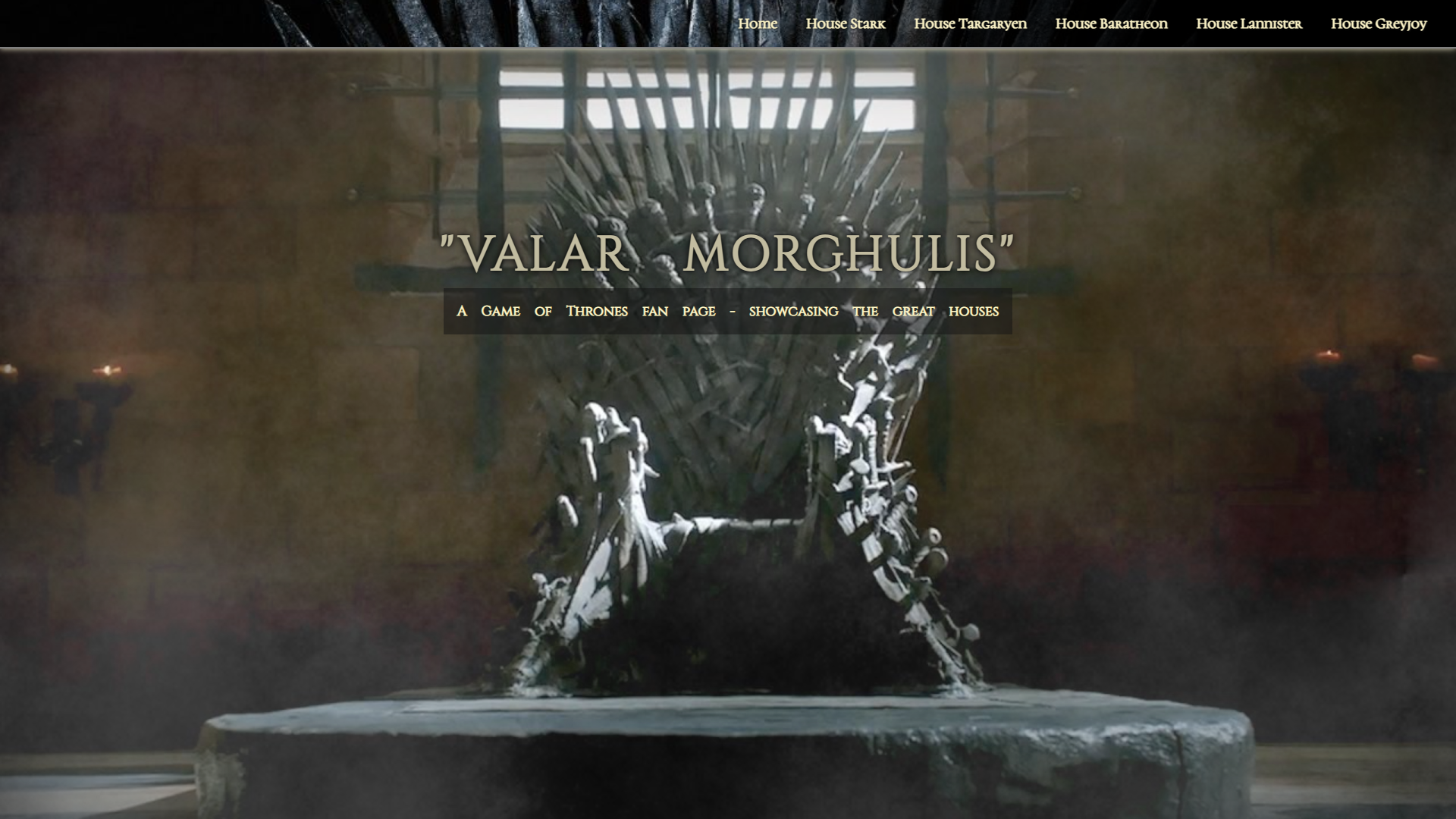 Valar Morghulis - Home Page